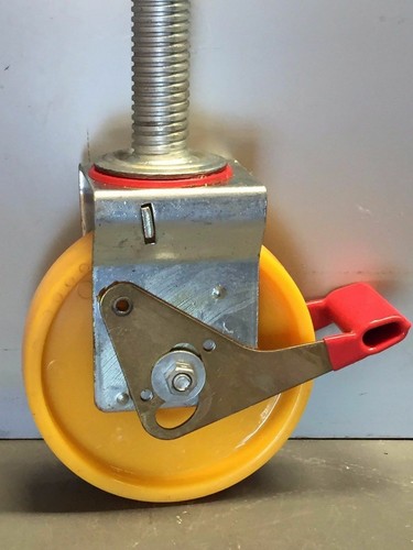 CUSTERS 750kg Mobile Scaffold Adjustable Caster Wheel 200mm x 50mm Fit tube 48mm - Picture 4 of 5
