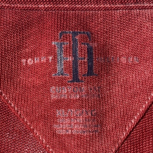 Tommy Hilfiger 1985 New York Herren XL Shirt T-Shirt Kurzarm Rot Strickpullover - Bild 11 von 12