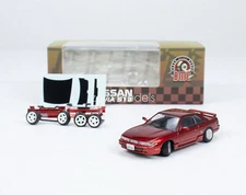 BMC 1/64 Scale Nissan Silvia S13 Red Diecast Car Model Toy Collections Gift