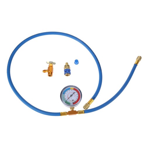 1Set 51" R134A Refrigerant Charging Hose With Gauge Car Air Conditioning Tools - Picture 1 of 9