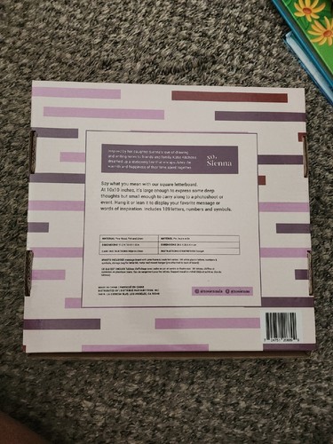 Message Board XO Sienna Felt 189 Letters etc, 11.2" x 10.4" Wood Edge - Picture 6 of 7