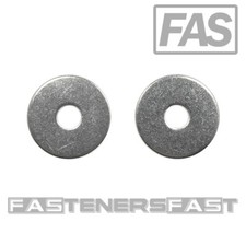 (50) 1/4 ID x 1 OD Stainless Steel Fender Washer Large OD Flat Washers SS