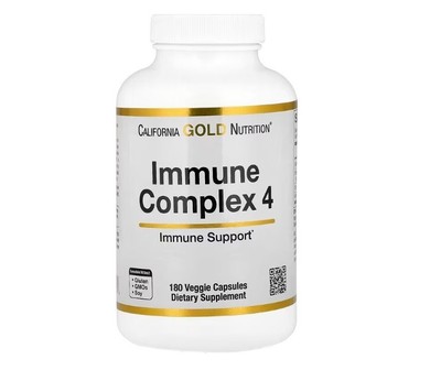 California Gold Nutrition, Immune 4, Immune System Support, 180 Veggie Capsules
