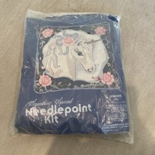 SOMETHING SPECIAL "UNICORN" NEEDLEPOINT KIT  New With Opened Package 1980  s