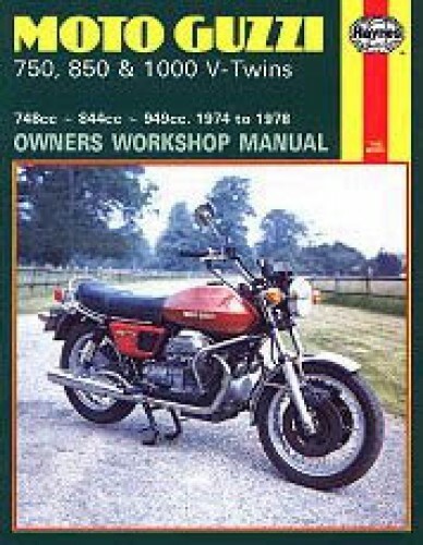 Haynes Moto Guzzi 750 850 1000 V-Twins 1974-1978 Motorcycle Repair Manual : H339 - Picture 1 of 1