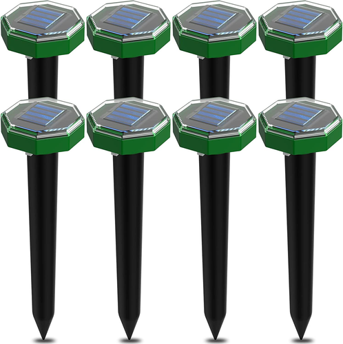 Talpe Ultrasuoni Solare 8 Pezzi,Ultrasuoni per anti Talpa Con IP65 Impermeabile, - Foto 11 di 12