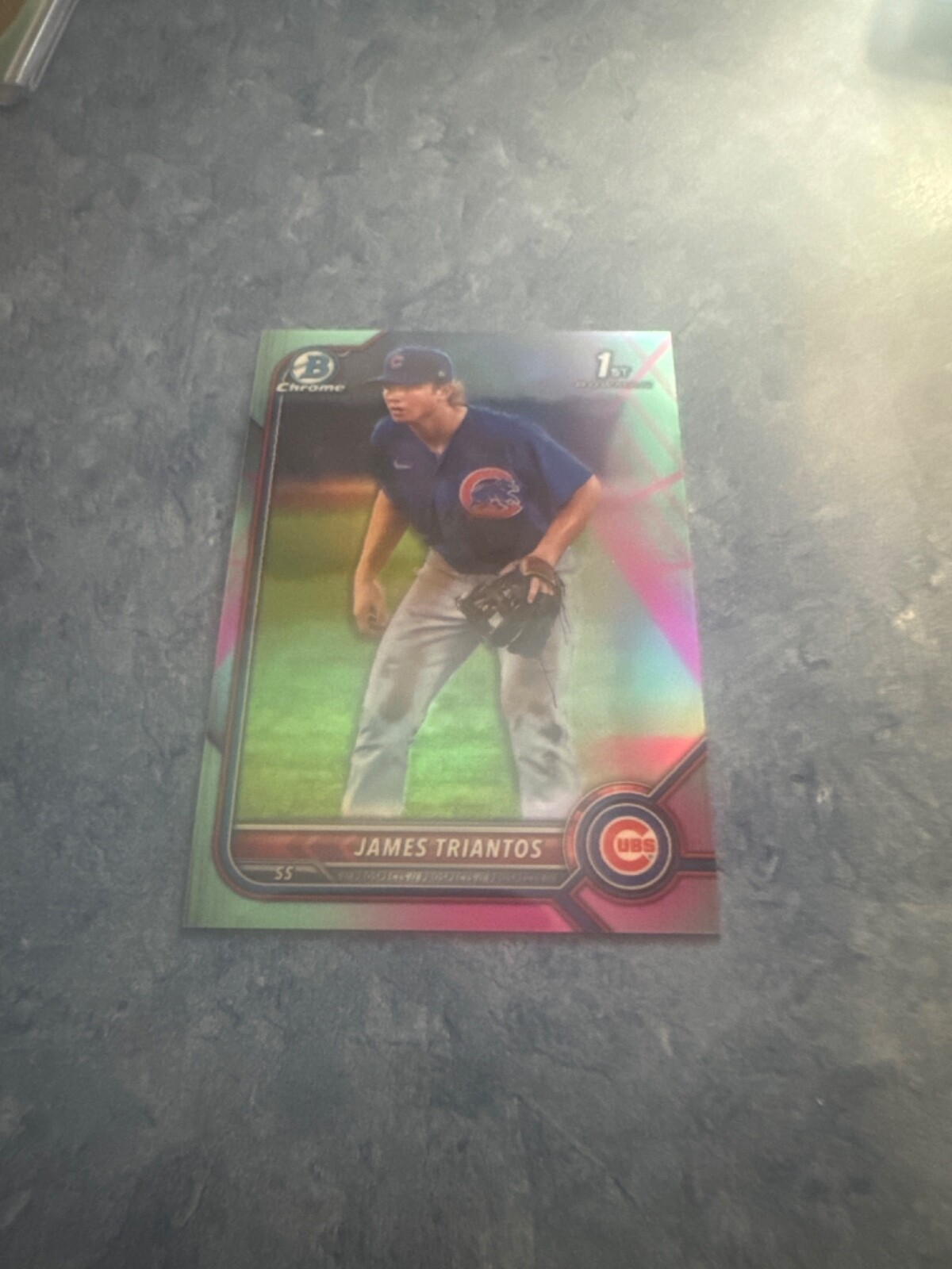 2022 Bowman Chrome 1st Aqua/Pink Vapor Refractor /125 James Triantos #BCP-208
