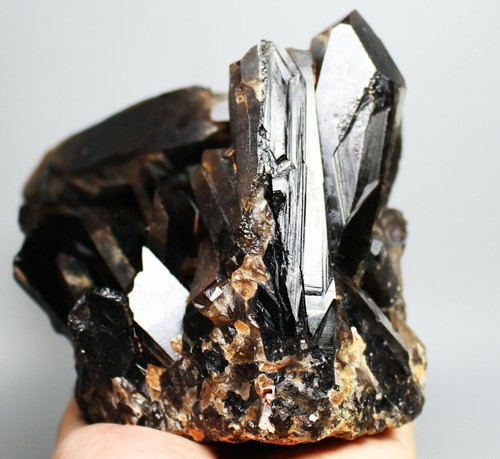 3,06 lb Natural Raro Hermoso Racimo de Cristal de CUARZO Negro Espécimen Mineral - Imagen 10 de 11