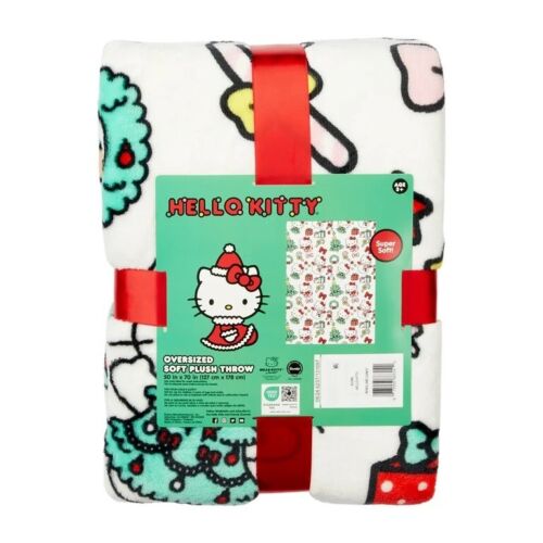 NEW Hello Kitty Oversized Soft Plush Throw blanket sanrio christmas - Picture 2 of 4