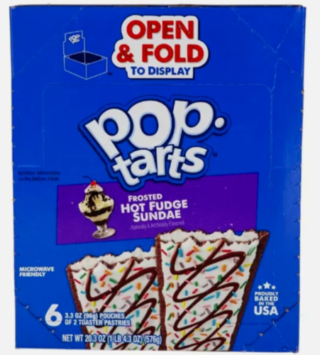 Kellogg's Pop Tarts Frosted Hot Fudge Sundae, 6 pouches of 2, total of 12 in box