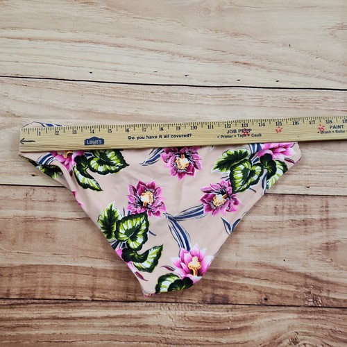 NEW Tori Praver Bikini Bottoms Womens Large Pink Swim Suit Floral Ladies L - Picture 6 of 8