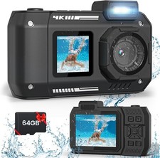 33FT Underwater Camera 4K 48MP Waterproof Camera Rugged Dustproof ''READ''