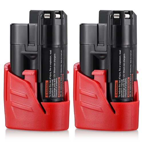 2Pcs For Milwaukee M12 Lithium Battery 12V 3.0Ah 48-11-2411 48-11-2401 Battery - Picture 2 of 10
