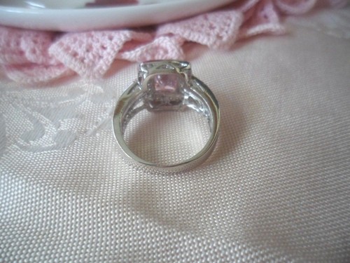 Vintage Jewellery Gold Ring with Pink and White Sapphires Antique Deco Jewelry - Picture 9 of 9