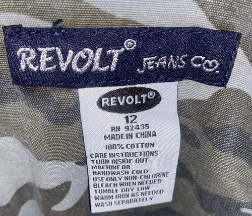 Revolt Denim Girls Size 12 Blue Denim Jeans Overalls - Picture 4 of 4