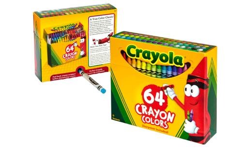 Crayola Crayon Box With Sharpener 64 Colours Gift Colouring Drawing Non Toxic - Picture 4 of 5