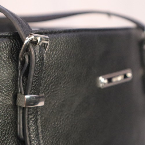 Nine West Black Zip Shoulder Bag Carryall Tote Purse 18x11x6 - Picture 4 of 11