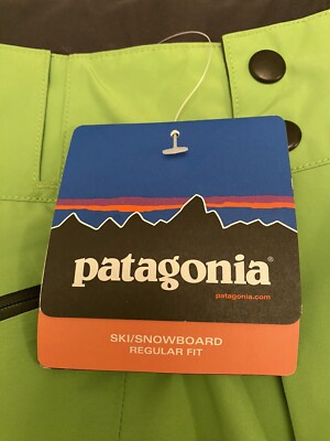Green Patagonia Gore-Tex Powder Bowl Ski Snow Pants Men's