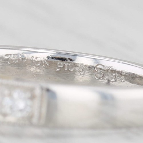 1.52ctw Pera Tanzanita Diamante Anillo 18k Oro Blanco Platino Talla 5.5 Pedida - Imagen 6 de 10