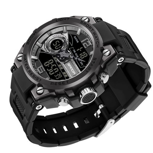 Men Military Watch Digital 50m Waterproof Wristwatch LED Quartz Sport Watch USA - Picture 17 of 20
