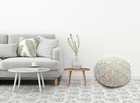 LIVINPARADISE | Macrame Designer Hand Knitted Pouf or Ottoman | 12x20 Inch d2