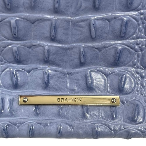 Brahmin Marianna Melbourne Leder Tasche Periwinkle Blau Damen Krokoprägung - Bild 12 von 12