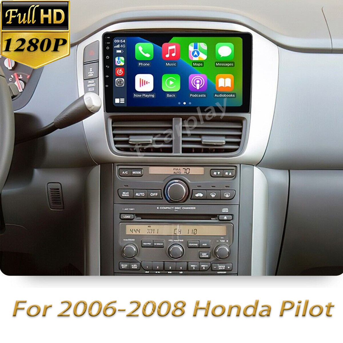 w/Cam Android 12.0 For 2006-2008 Honda Pilot Car Stereo Radio 