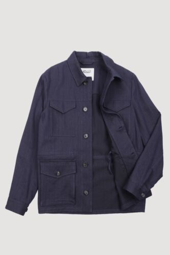 Chaqueta de campo Valstar en lino espina de arenque azul marino, tallas 48 y 56 - nueva con etiquetas, precio de venta sugerido por el fabricante £550 - Imagen 2 de 18