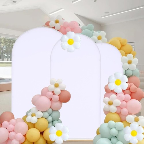 3Pcs Wedding Flowers Balloons Arch Frame Stands with Cover Display Decoration - Picture 34 of 42