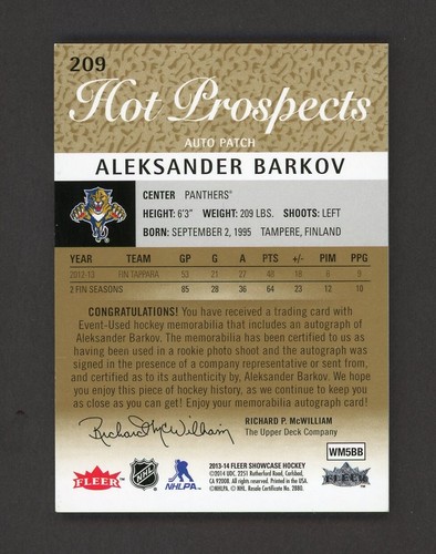 2013-14 FLEER SHOWCASE COMPLETE SET (210) HOT PROSPECTS AUTO PATCH *1980 - Picture 22 of 24