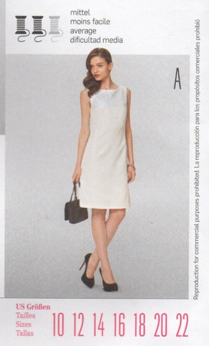 Conjunto de abrigo y vestido Burda patrón de costura 7077 detalle de contraste y costura talla 10-22 NUEVO - Imagen 6 de 14