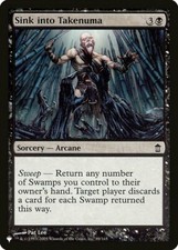 SINK INTO TAKENUMA ~mtg NM-M The List Common 4 Card