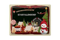Blechschild Weihnachten GrüßE Aus Stadtallendorf Geschenk Deko 40X30 Cm