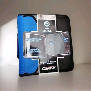 Case It The Dual 2 in 1 Binder With 3" Capacity and 13 BIC Brite Liner Inks