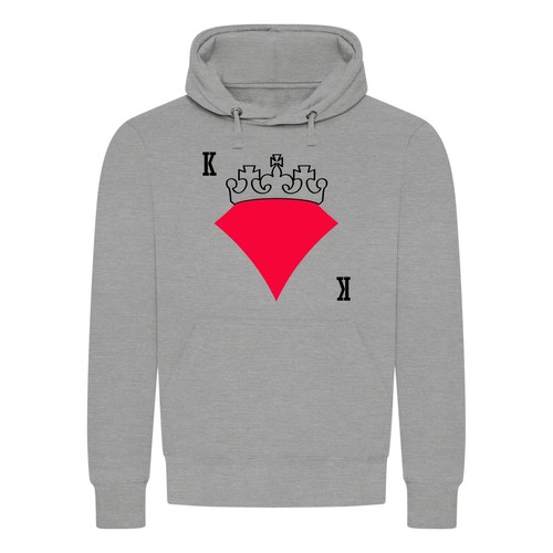 Karo König Kapuzenpullover - Karten Poker Skat Texas Holdem No Limit Royal Flush - Bild 4 von 11