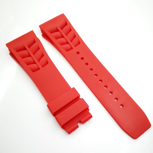 25mm * 20mm Red Rubber Strap Band for RICHARD MILLE RM011 RM50-03/01 - Picture 2 of 7