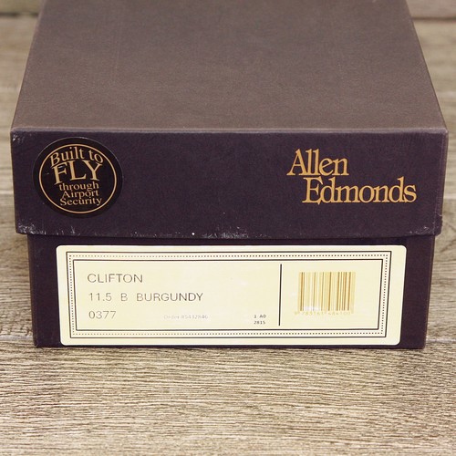 *NIB* $395 Allen Edmonds CLIFTON Oxford  11.5 B  Narrow Burgundy * add $15 Trees - Picture 11 of 13