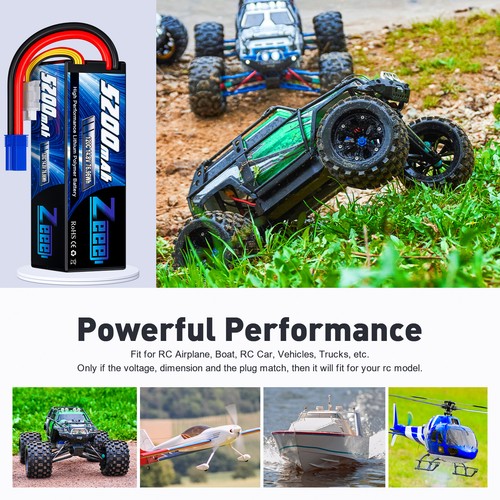 2x Zeee 14.8V 5200mAh 4S Lipo Akku Batterie 120C EC5 für RC Auto Tank Flugzeug - Bild 4 von 8
