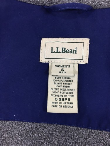 L.L. Bean S Blue Fleece Lined Waterproof Nylon Jacket - Picture 5 of 7