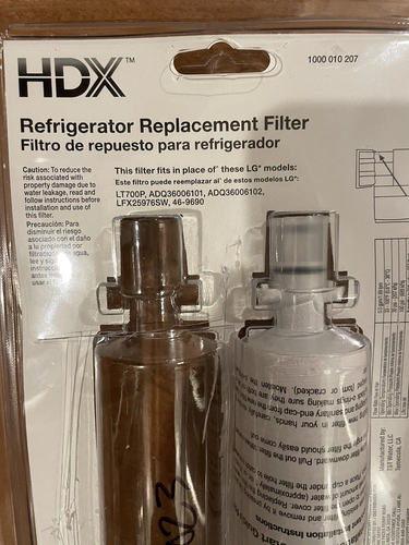 1 HDX Refrigerator Water Filter FML-3 - Fits LG Model LT700P New Open Package - Picture 2 of 10