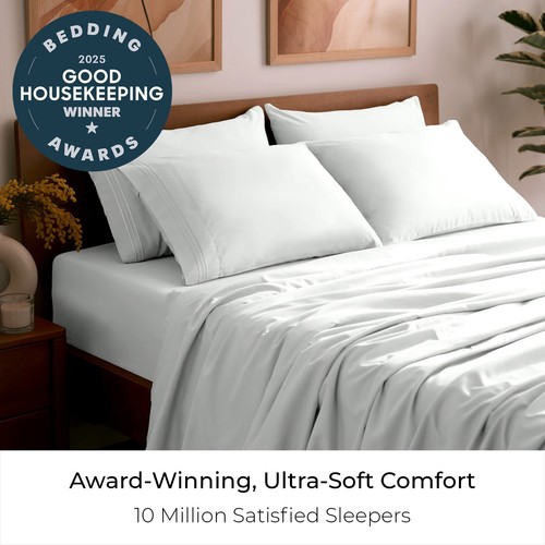 Mellanni 6-Piece Sheet Set Microfiber Extra Deep Pocket up to 21" Mattress - Picture 85 of 146