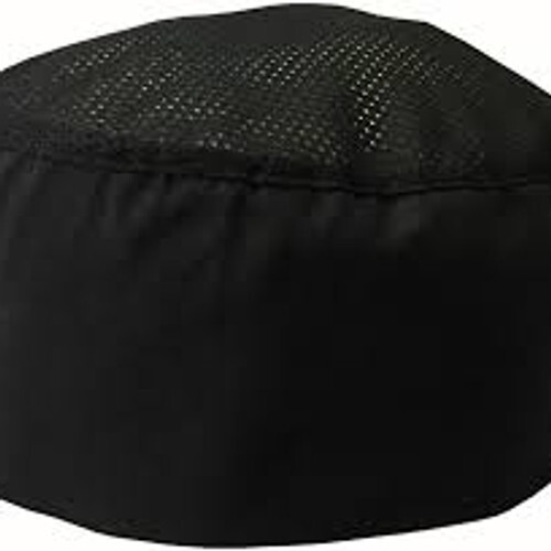 Chef Beanie Pill MESH TOP Hat White - Picture 4 of 20