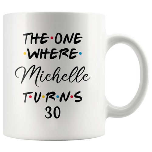Personalized 30th Birthday Mug, Happy 30 Birthday Party Gift, 30 Years Old Mug - Picture 2 of 8