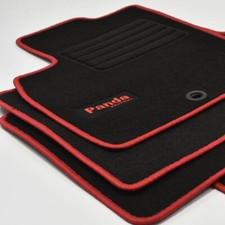 MP Velours Logo P Fußmatten für Fiat Panda 169 ab Bj.09/2003 - 2012 rot