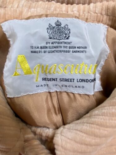 AQUASCUTUM CORDUROY TRENCH COAT JACKET SIZE L - Picture 7 of 7
