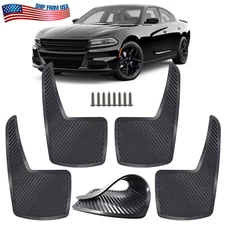 DURABLE RUBBER 4pcs For Dodge Challenger SRT R/T Mud Flaps Splash Guards Fender
