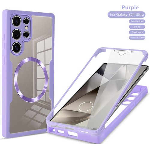 Magnetic 360° Case For Samsung S25 Ultra S24 FE S23 S22 Magsafe Clear Full Cover - Picture 15 of 16