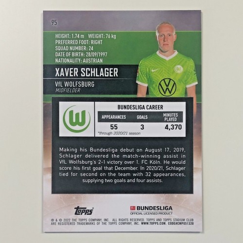 2021-22 Topps Bundesliga Stadium Club Chrome #1-100 Rookies (RC) & Stars - Picture 190 of 199