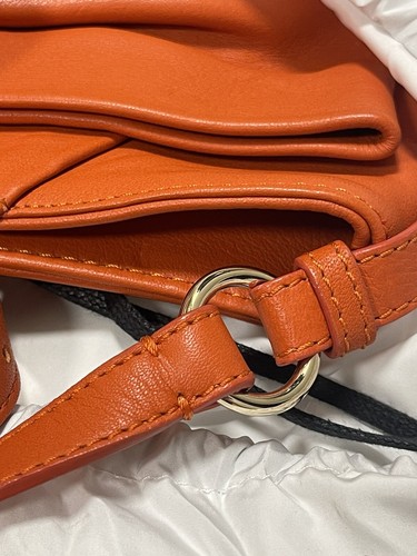 Red Valentino Women's Orange 100% Leather Bow Decorated Tote Shoulder Bag - Picture 8 of 10