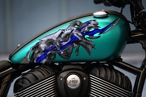 Dragon Bike Full Color Vinyl Sticker, 3D Dragon Bike Wrap Design,  Dragon Decal - Picture 4 of 10